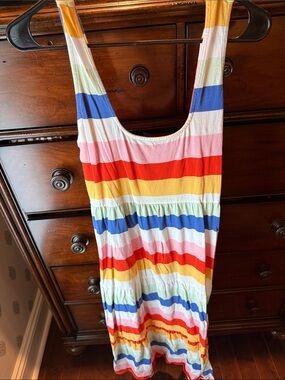 J. Crew Multicolor Striped Sleeveless Sundress